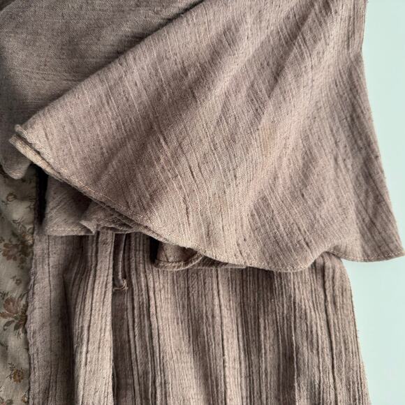 Handmade VTG Historical Bell Sleeve Regency Prairie Laced Bodice Long Dress S - Picture 5 of 12